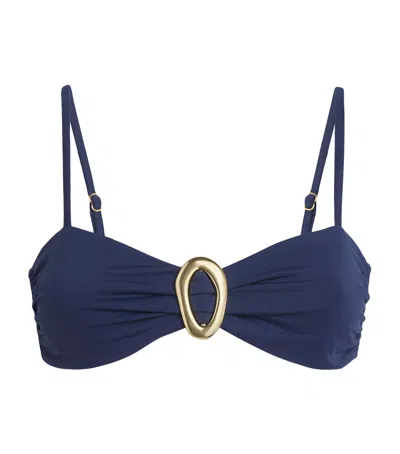 Away That Day Cabo Verde Bikini Top In Navy