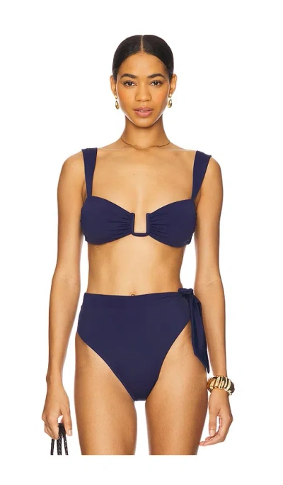 Away That Day Cannes Bikini Top In Blue