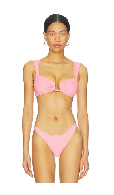 Away That Day Cannes Bikini Top In Pink