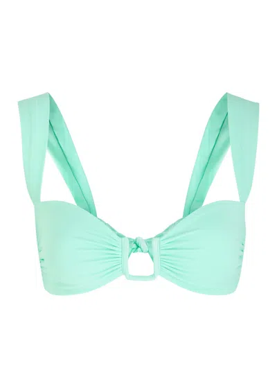 Away That Day Cannes Gathered Bikini Top In Mint