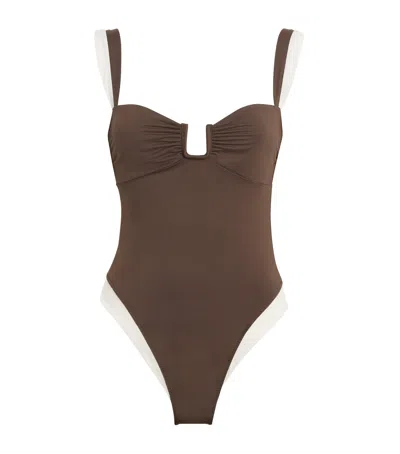 Away That Day Cannes Swimsuit In Burgundy