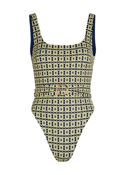 Away That Day Cayman Printed Swimsuit In Multi
