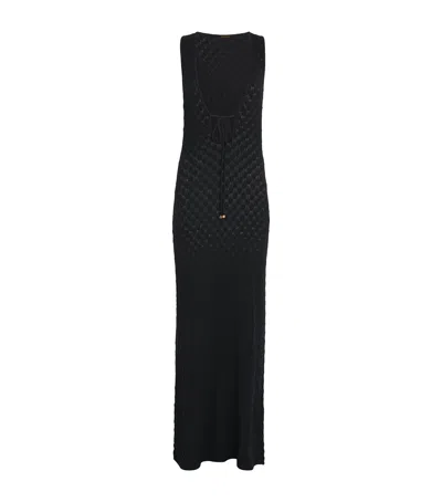 Away That Day Crochet Reversible Seychelles Maxi Dress In Black