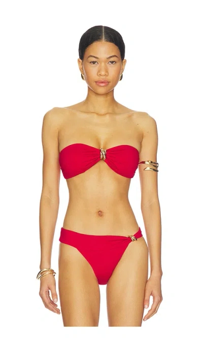 Away That Day Formentera Bikini Top In Red
