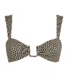 Away That Day Geometric Print Cannes Bikini Top In Multi