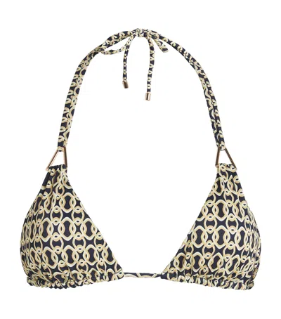 Away That Day Geometric Print Gili Bikini Top In Multi