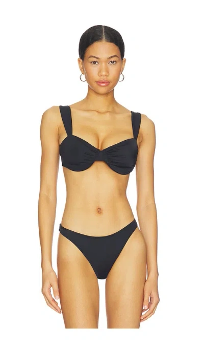 Away That Day Isla Del Sol Bikini Top In Black