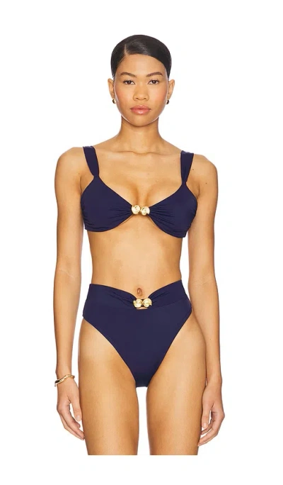 Away That Day Isola Bella Bikini Top In Blue