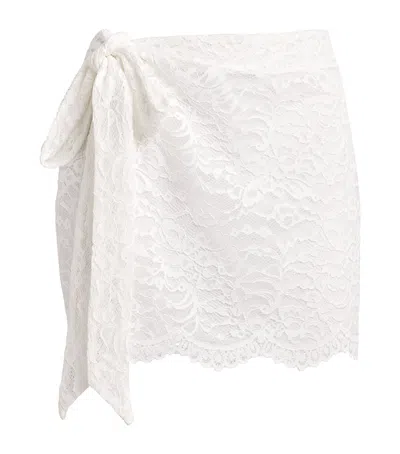 Away That Day Lace Flores Pareo In White