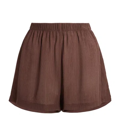Away That Day Maldives Shorts In Brown