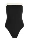 Away That Day Monte Carlo Bandeau One-piece Swimsuit In Black