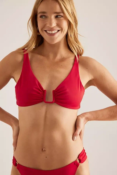 Away That Day Palma Bikini Top In Red