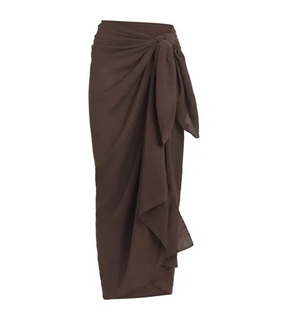 Away That Day Paros Sarong In Brown