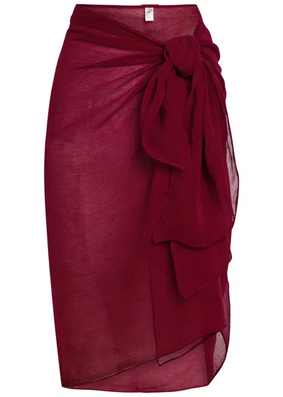 Away That Day Santorini Chiffon Sarong In Animal Print