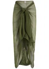Away That Day Santorini Fine-knit Sarong In Olive