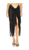 Away That Day Santorini Sarong In Black