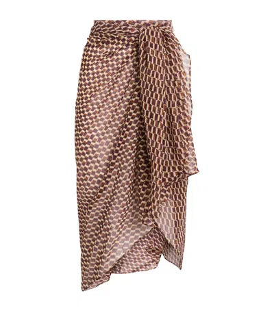 Away That Day Santorini Sarong In Brown