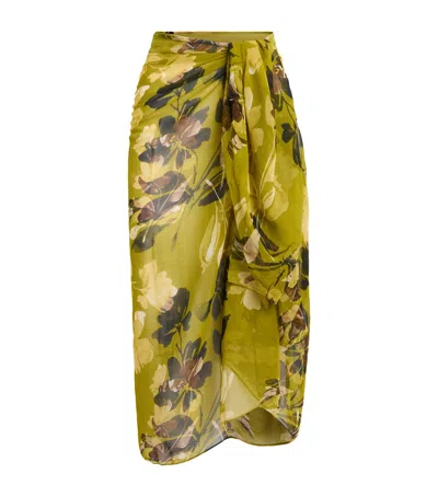 Away That Day Santorini Sarong In Green
