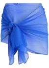 Away That Day Sicily Fine-knit Sarong In Bright Blue