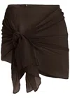 Away That Day Sicily Fine-knit Sarong In Chocolate