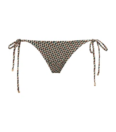 Away That Day Side-tie Catania Bikini Bottoms In Multi