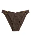 Away That Day Sorrento Ruched Bikini Briefs In Brown