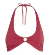 Away That Day Sorrento Halterneck Bikini Top In Red