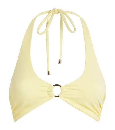 Away That Day Sorrento Bikini Top In Yellow