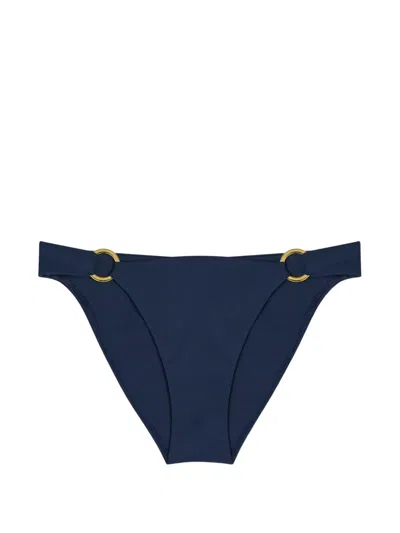 Away That Day Sorrento Ring-detail Bikini Bottoms In Blue
