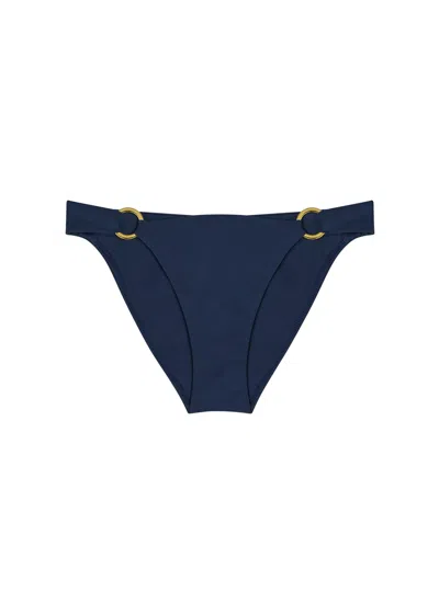 Away That Day Sorrento Ruched Bikini Briefs In Blue