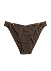 Away That Day Sorrento Ruched Bikini Briefs In Chocolate