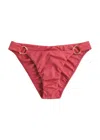Away That Day Sorrento Ruched Bikini Briefs In Rose