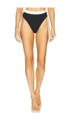 Away That Day Tahiti Bikini Bottom In Black & Ivory