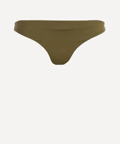 Away That Day Women's Amalfi Juniper Green Bikini Bottoms In Black