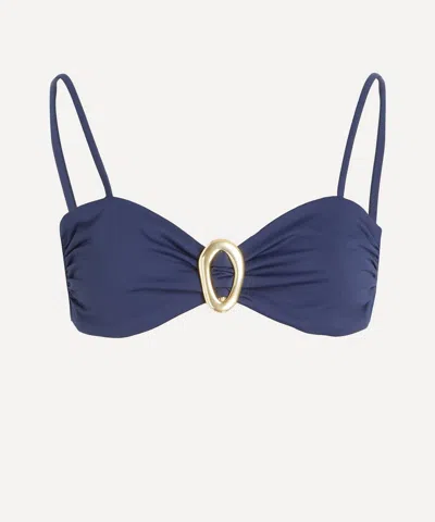 Away That Day Women's Cabo Verdi French Navy Bikini Top In Blue