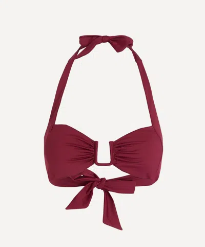 Away That Day Women's Corfu Cassis Bikini Top In Burgundy