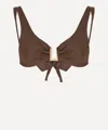 Away That Day Women's Porto Cerve Espresso Bikini Top In Brown