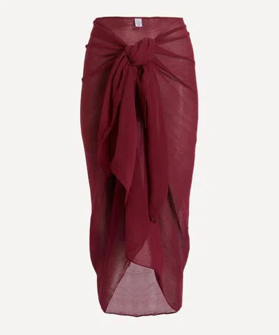 Away That Day Women's Santorini Cassis Sarong In Burgundy