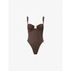 Away That Day Womens Espresso Cannes Balconette High-leg One-piece