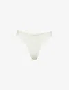 Away That Day Womens Ivory Fiji Recycled Polyamide-blend Bikini Bottoms In Ivory
