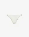 Away That Day Womens Ivory Florence Recycled Polyamide-blend Bikini Bottoms In Ivory