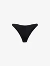 Away That Day Womens Black Maui Recycled Polyamide-blend Bikini Bottoms In Black