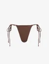 Away That Day Womens Espresso Rio Recycled Polyamide-blend Bikini Bottoms In Espresso