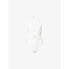 Away That Day Womens Bridal White St Lucia Low-rise Crotchet Maxi Skirt