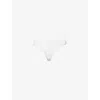 Away That Day Womens Sardinia High-leg Stretch-woven Bikini Bottoms Bridal White In Bridal White
