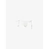 Away That Day Womens St Vincent Floral-applique Stretch-woven Bikini Bottoms Bridal White In Bridal White