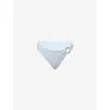 Away That Day Womens Acapulco High-cut Bikini Bottoms Ice Blue Lurex Xs In Ice Blue Lurex