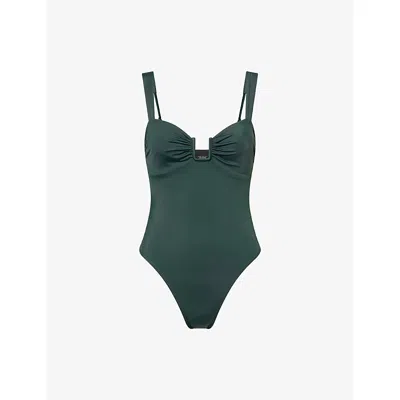 Away That Day Womens Ivy Green Cannes One-piece Swimsuit