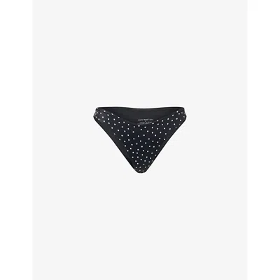 Away That Day Womens Fiji Polka-dot High-rise Bikini Bottoms Polka Dot