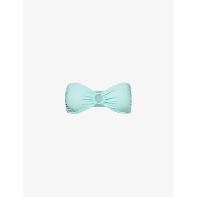 Away That Day Womens Acapulco Bandeau Bikini Top Seafoam